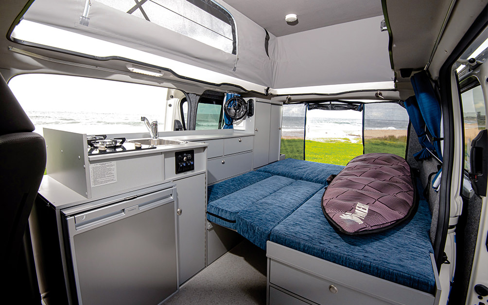 Toyota HiAce H30 6 Gen Campervan Interior Bed Design